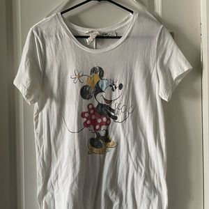 H&M Disney White Minne Mouse T-Shirt